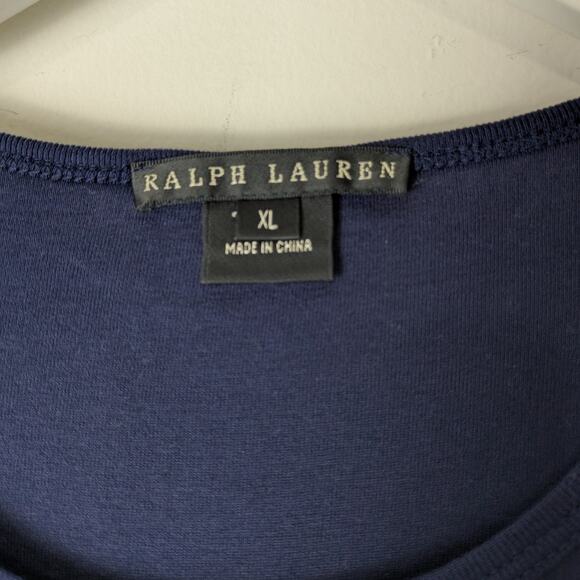 Ralph Lauren Black Label Navy Blue Big Polo Pony Logo T Shirt XL - Picture 2 of 8